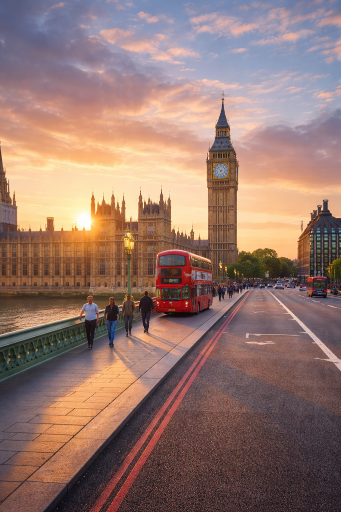 Where to stay in London – panoramic city view with central London skyline