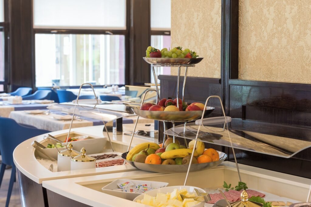 Elegant buffet with fresh fruits