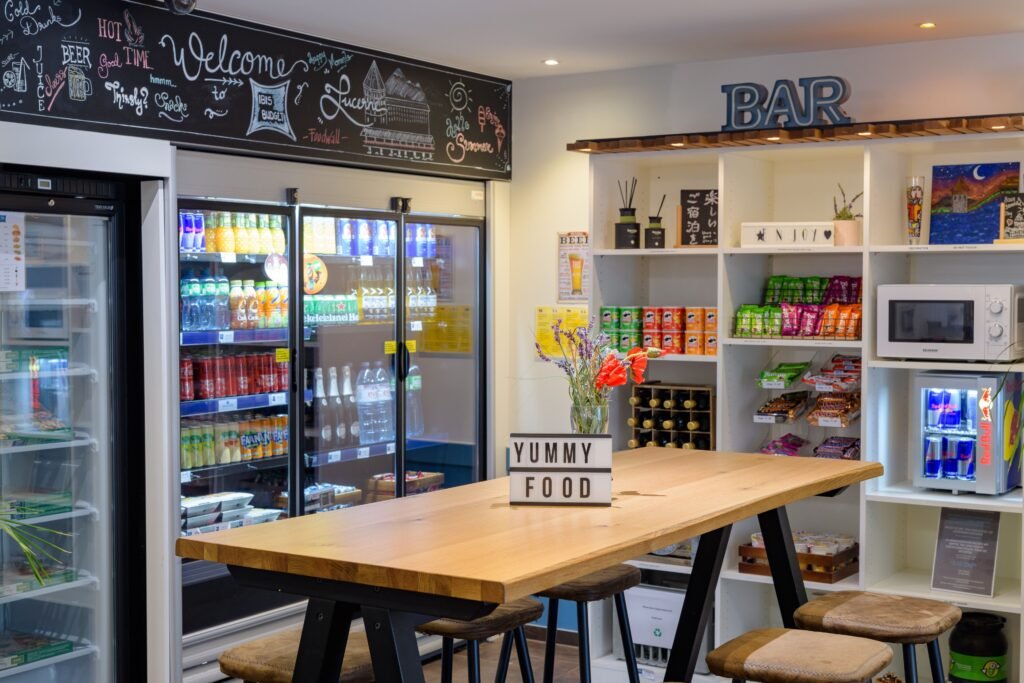 Modern café with snacks and drinks switzerland