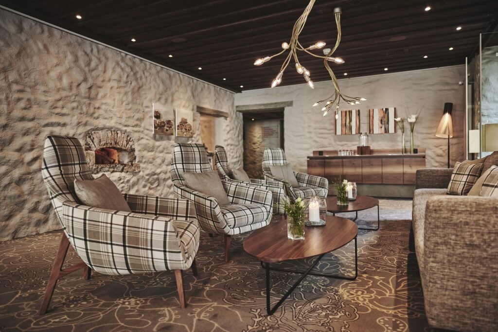 Stylish lounge with comfortable seating.