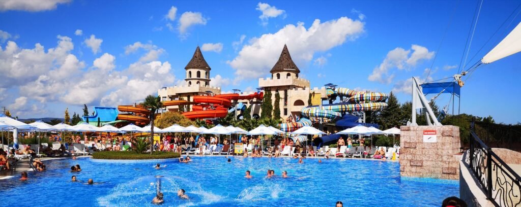 Aquapark Nessebar water slides and pool Aqua Paradise Resort Ravda Bulgaria