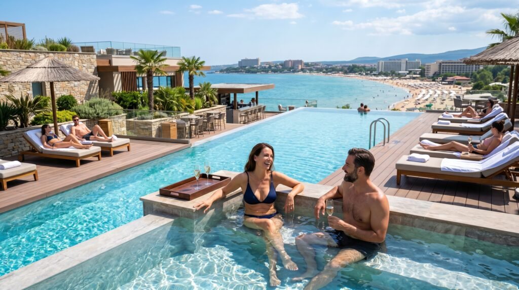 Adults-only spa resort pool in Sunny Beach