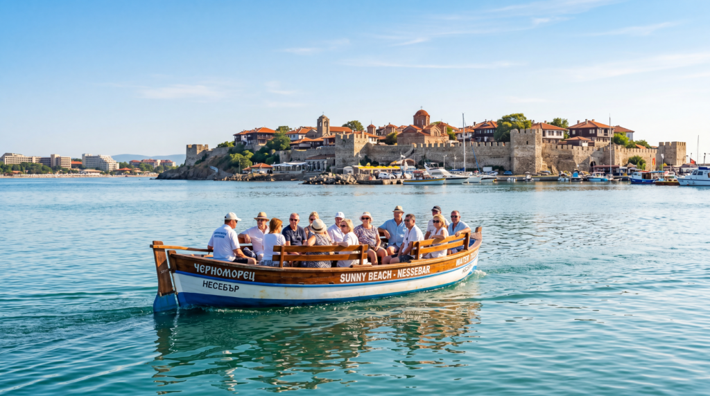Water taxi between Sunny Beach and Nessebar Old Town Bulgaria Black Sea