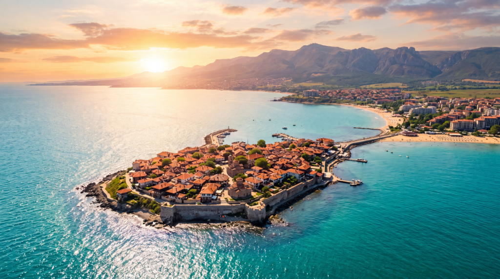 Historic Nessebar Old Town on the Bulgarian Black Sea coast