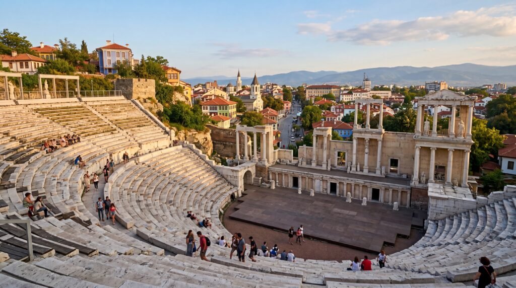 Ancient Roman Theatre in Plovdiv Bulgaria